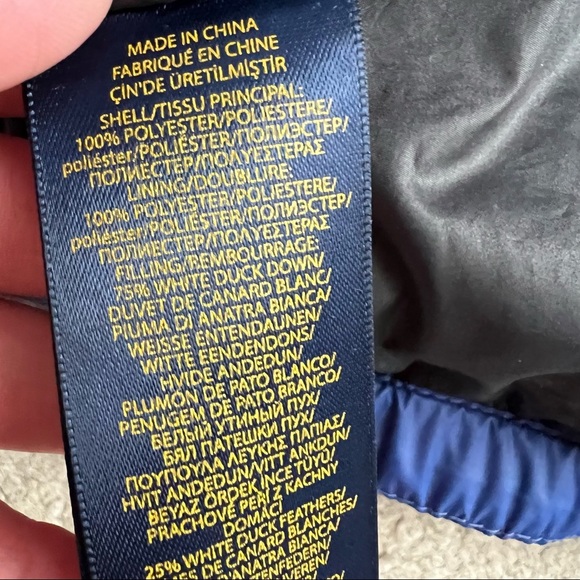 Polo Ralph Lauren Big Kids Blue Hooded Puffer Down Jacket - Picture 9 of 13